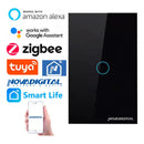 Interruptor Inteligente Zigbee Novadigital 1 Tecla Botão Touch Alexa Google Tuya Smart Life 110v 220v Bivolt Preto 10 A