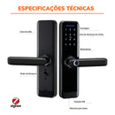 Fechadura Inteligente Digital Novadigital Zigbee Tuya Smart Life Alexa Zsl-06 Preto - Hub Zigbee Necessário